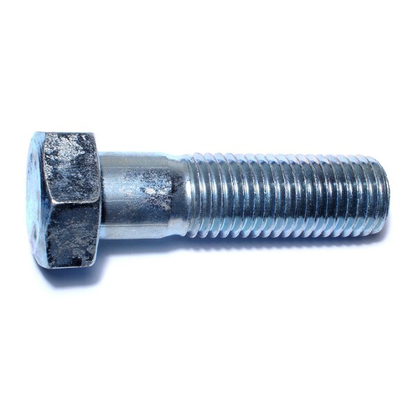 Midwest Fastener Grade 5, 1-1/8"-7 Hex Head Cap Screw, Zinc Plated Steel, 4 in L, 2 PK 07584 - main